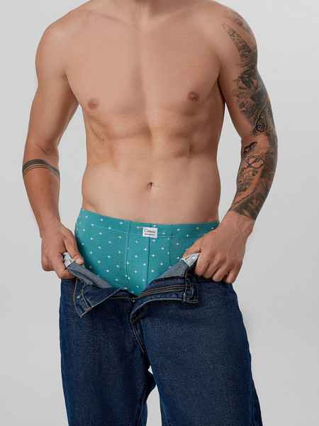 Изображение товара Трусы мужские Mark Formelle 411229 (р.94-104, узор на персидском зеленом)