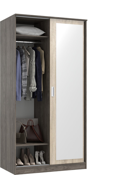 Изображение товара Шкаф-купе Кортекс-мебель Лагуна ШК01-01 (орех элия/дуб сонома)