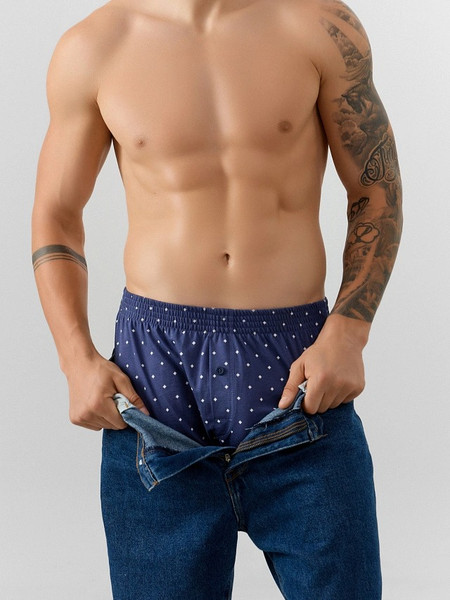 Изображение товара Трусы мужские Mark Formelle 411152 (р.114-124, звездочки на джинсовом)