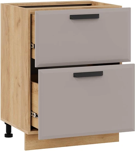 Изображение товара Шкаф-стол кухонный ТриЯ Тиана 1Н8Я2 (дуб крафт золотой/мокко супермат)