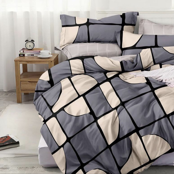 Изображение товара Комплект постельного белья Alleri Поплин Luxe 2сп с европростыней / П-386