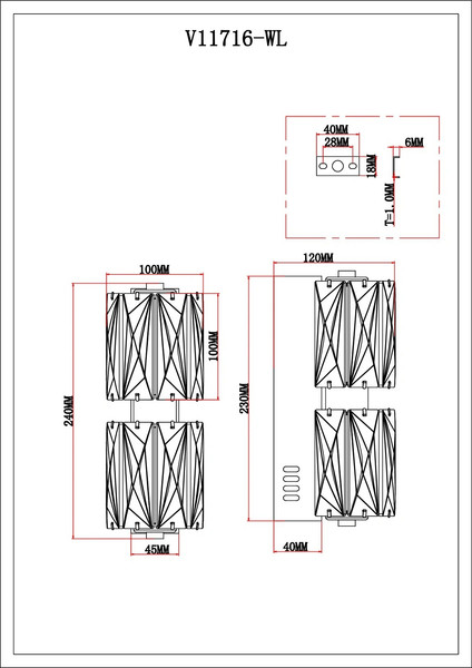 Изображение товара Бра Moderli Prismique / V11716-WL