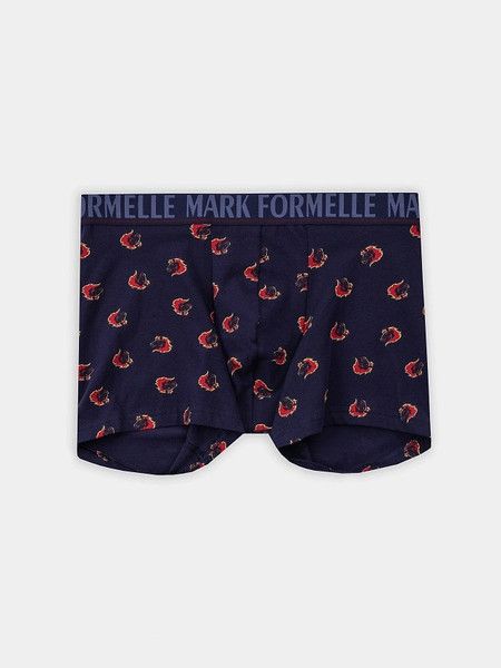 Изображение товара Трусы мужские Mark Formelle 411221 (р.90-100, огненные лошади на темно-синем)