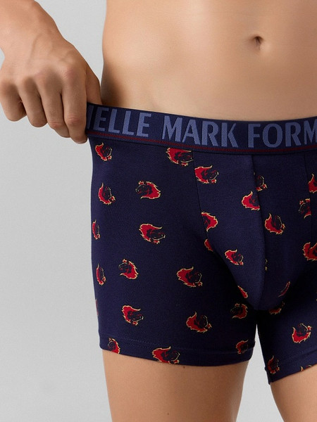 Изображение товара Трусы мужские Mark Formelle 411221 (р.90-100, огненные лошади на темно-синем)