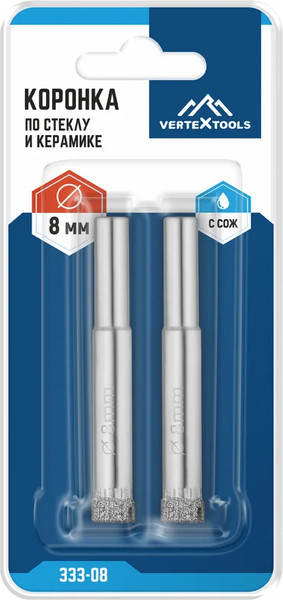 Изображение товара Набор коронок Vertex Tools 333-08 (2шт)