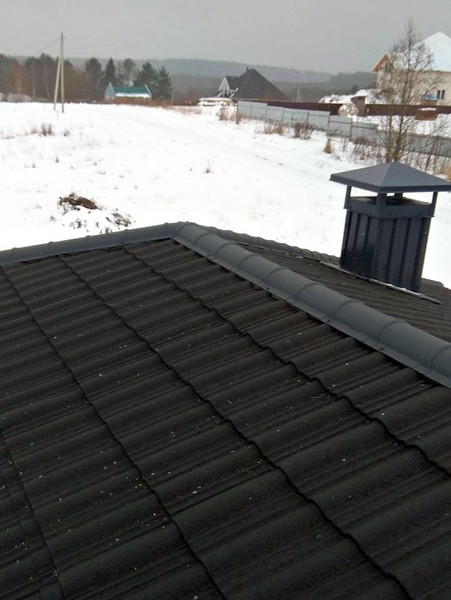 Изображение товара Лист кровельный SLAVDAH Полимерный 790x1050x3 4.977м.кв. (глубокий черный)