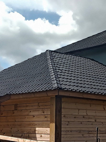 Изображение товара Лист кровельный SLAVDAH Полимерный 790x1050x3 4.977м.кв. (серо-коричневый)