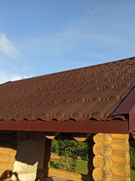 Изображение товара Лист кровельный SLAVDAH Полимерный 790x1050x3 4.977м.кв. (шоколадно-коричневый)