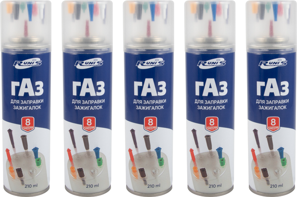 Изображение товара Топливо для зажигалки Runis Premium 1-005 (5штх210мл)