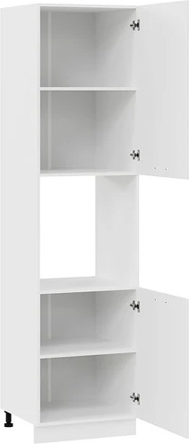 Изображение товара Шкаф-пенал кухонный ТриЯ Тиана 1ПВ6 с двумя дверями (белый/белый супермат)