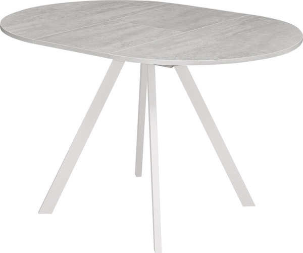 Изображение товара Обеденный стол Древпром М156 Пралеска ДП1-02-11 (бетон метрополитан/белый матовый)