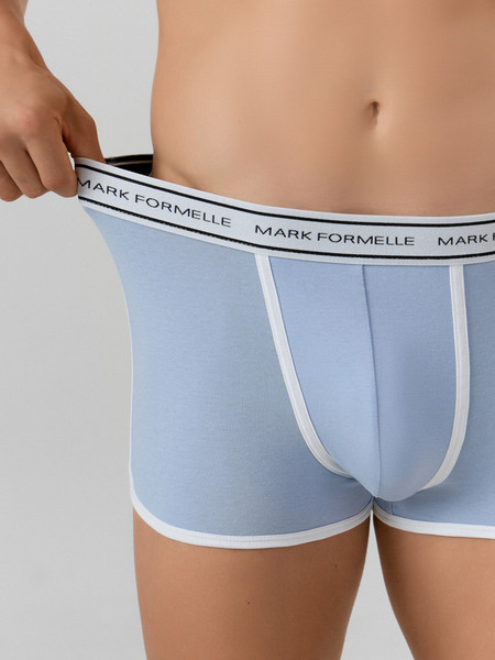 Изображение товара Комплект мужских трусов Mark Formelle 411165-2 (р.82-92, светло-голубой/джинсовый)