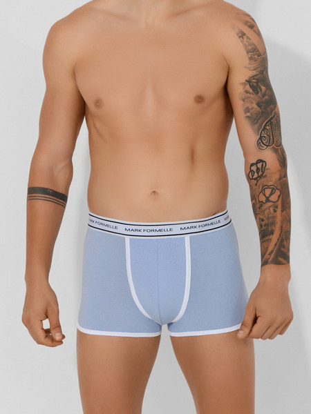 Изображение товара Комплект мужских трусов Mark Formelle 411165-2 (р.82-92, светло-голубой/джинсовый)