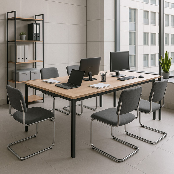 Изображение товара Стул офисный AksHome Славия Leto 68 (темно-серая ткань/хром)