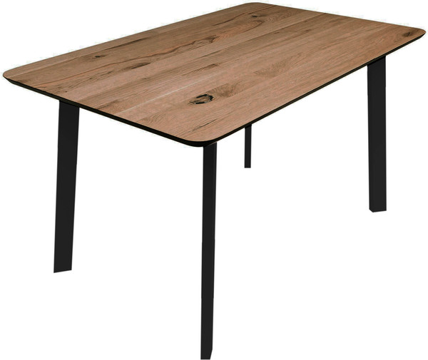 Изображение товара Обеденный стол ОКА Майон 120x80x74 (дуб мореный/черный)