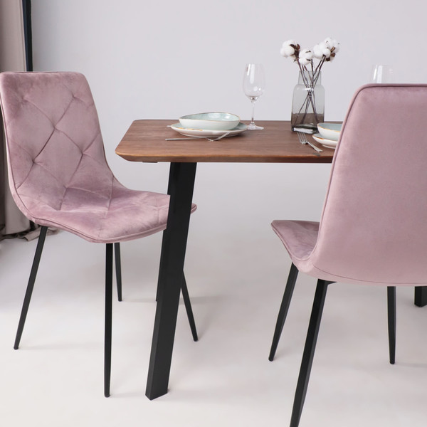 Изображение товара Обеденный стол ОКА Майон 120x80x74 (дуб мореный/черный)