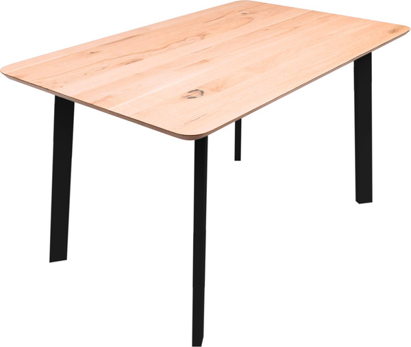 Изображение товара Обеденный стол ОКА Майон 120x80x74 (дуб натуральный/черный)