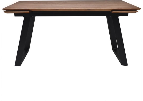 Изображение товара Обеденный стол ОКА Сангай раздвижной 136-196x80x75 (дуб мореный/черный)