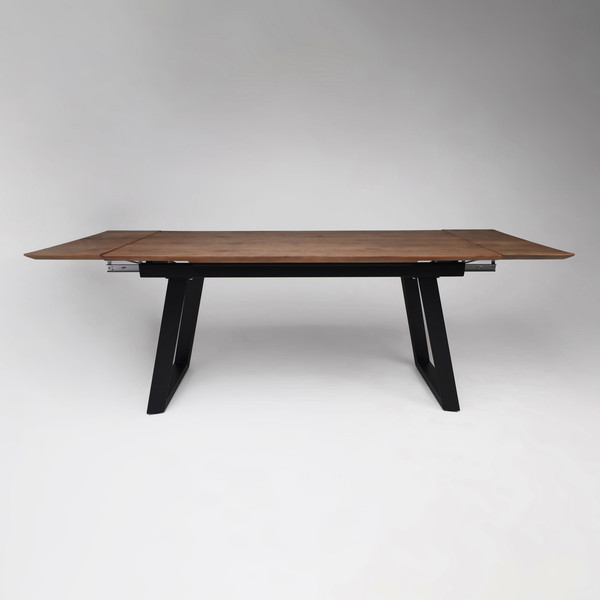 Изображение товара Обеденный стол ОКА Сангай раздвижной 136-196x80x75 (дуб мореный/черный)