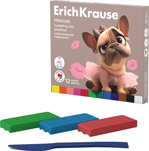 Изображение товара Пластилин Erich Krause Frenchie / 65199 (12цв)