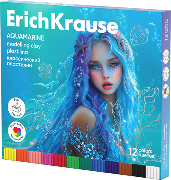 Изображение товара Пластилин Erich Krause Aquamarine / 65192 (12цв)