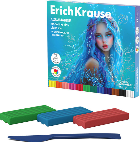 Изображение товара Пластилин Erich Krause Aquamarine / 65192 (12цв)