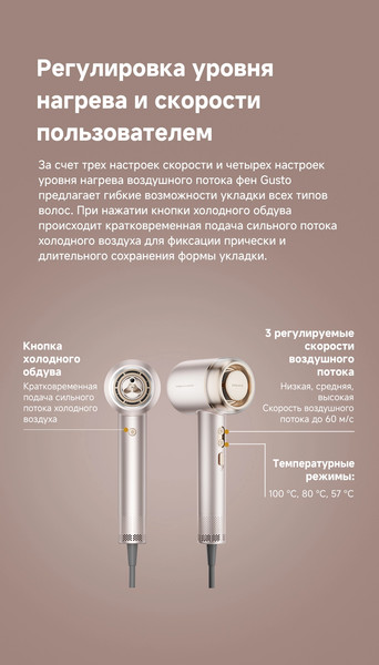 Изображение товара Фен Dreame Нairdryer Gusto (AHG40A)