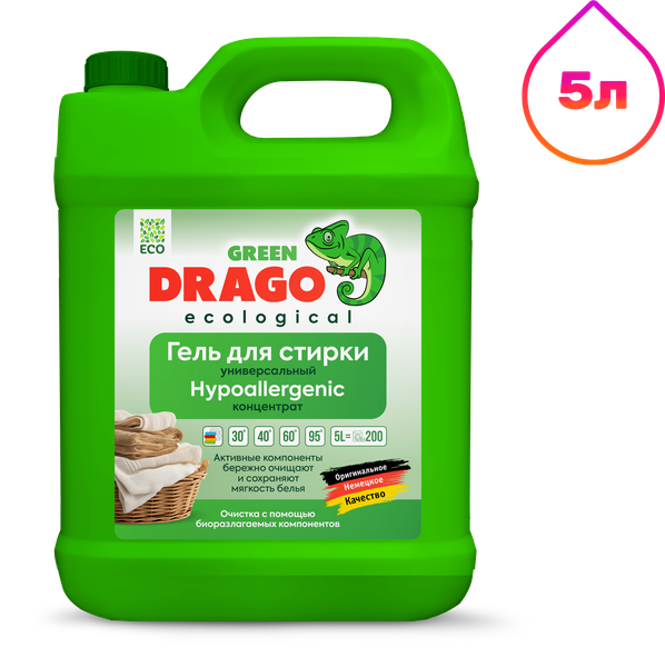 Изображение товара Гель для стирки Green Drago Eco универсальный (5л)