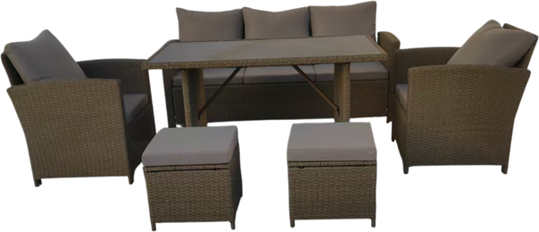 Изображение товара Комплект садовой мебели Sundays Madeira SFS 020 (светло-коричневый/серые подушки)