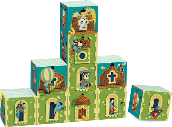 Изображение товара Развивающий игровой набор Djeco Набор кубиков Рыцарский замок 08204