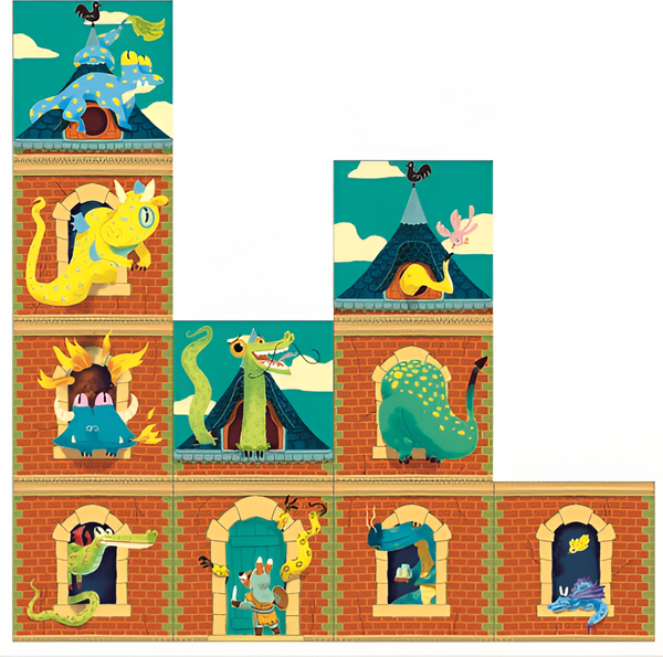 Изображение товара Развивающий игровой набор Djeco Набор кубиков Рыцарский замок 08204