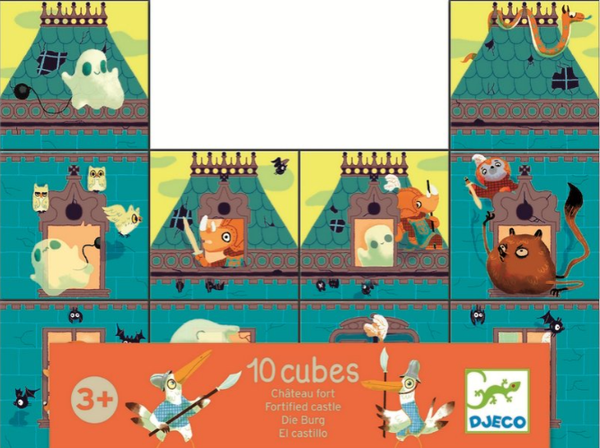 Изображение товара Развивающий игровой набор Djeco Набор кубиков Рыцарский замок 08204