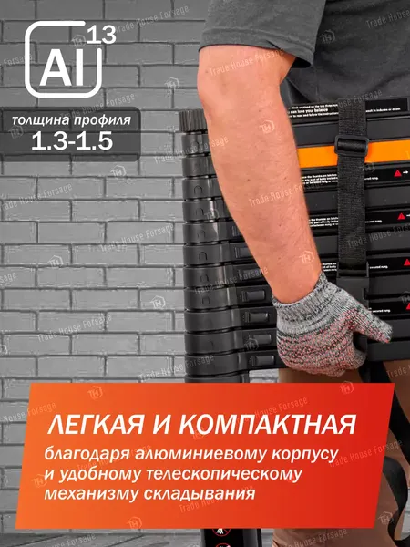 Изображение товара Телескопическая лестница ISMA ISMA-UP540 (59676)