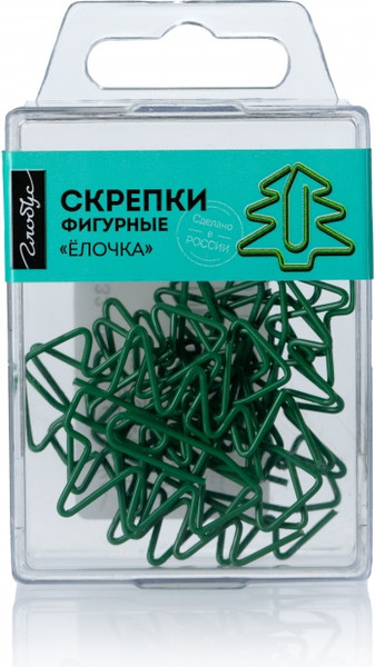 Изображение товара Скрепки Globus Елочка / С33-12ЕЛЗ (12шт, зеленый)