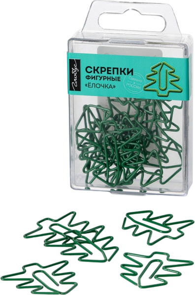 Изображение товара Скрепки Globus Елочка / С33-12ЕЛЗ (12шт, зеленый)