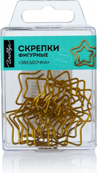 Изображение товара Скрепки Globus Звездочка / С30-12ЗДЗ (12шт, золотой)
