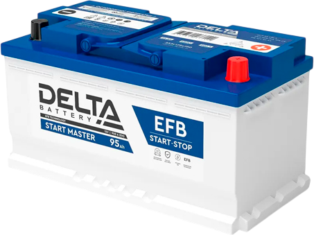 Изображение товара Автомобильный аккумулятор DELTA Battery EFB 900A R+ (95 А/ч)