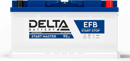Изображение товара Автомобильный аккумулятор DELTA Battery EFB 900A R+ (95 А/ч)