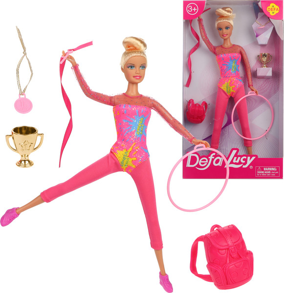 Изображение товара Кукла с аксессуарами Defa Lucy Спорт / 8352 (розовый)