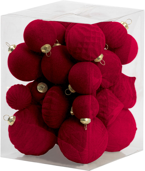 Изображение товара Набор шаров новогодних Золотая сказка 592587 (35шт, винный)