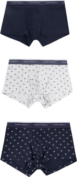 Изображение товара Комплект мужских трусов Mark Formelle 411124-3 (р.86-96, узор на грозе/на сером меланже/гроза)