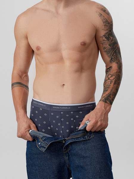 Изображение товара Комплект мужских трусов Mark Formelle 411124-3 (р.102-112, узор на грозе/на сером меланже/гроза)