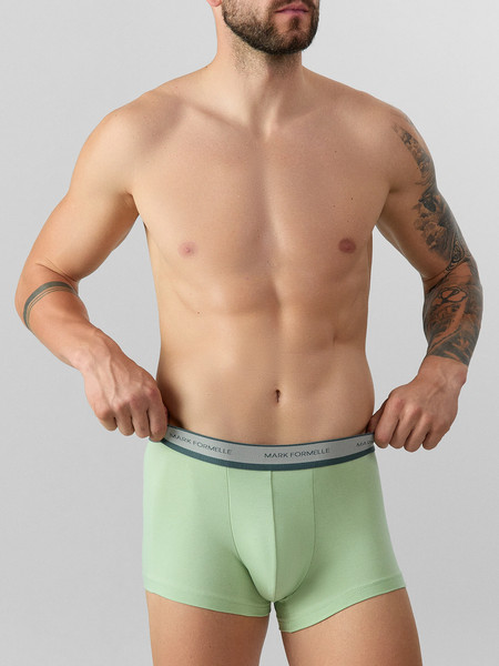 Изображение товара Комплект мужских трусов Mark Formelle 411124-3 (р.98-108, светло-зеленый/серо-голубой/темно-синий)