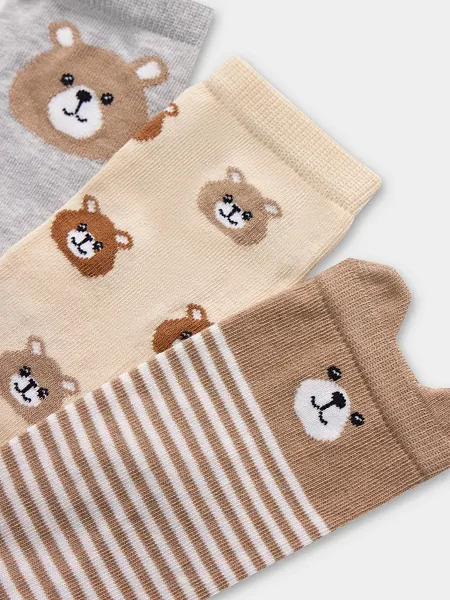 Изображение товара Носки детские Mark Formelle 430A-2884 (р.20, светло-серый меланж/нюдовый/капучино)