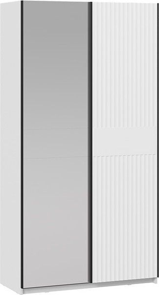 Изображение товара Шкаф-купе ТриЯ Оскар Тиффани Т2 1200 / 282720 (черный/белый снег/белый софт)