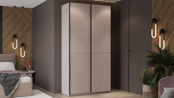 Изображение товара Шкаф-купе ТриЯ Оскар Тиффани Т2 1200 / 282713 (черная/кашемир/кашемир матовый)