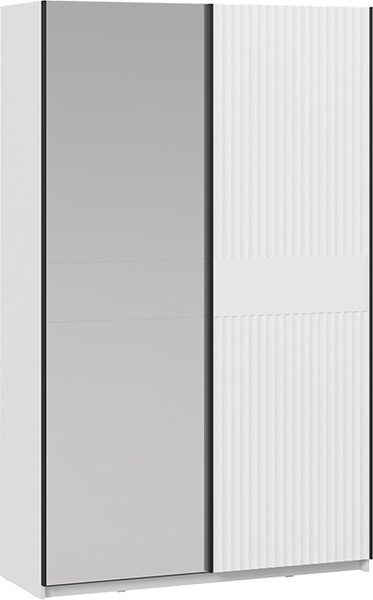 Изображение товара Шкаф-купе ТриЯ Оскар Тиффани Т2 1400 / 282736 (черный/белый снег/белый софт)