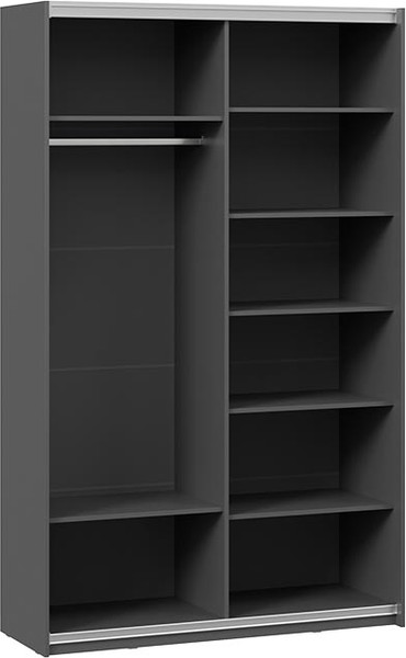 Изображение товара Шкаф-купе ТриЯ Оскар Тиффани Т2 1400 / 282738 (черный/серый графит/графит матовый)