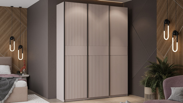 Изображение товара Шкаф-купе ТриЯ Оскар Тиффани Т2 1800 / 282745 (черный/кашемир/кашемир матовый)