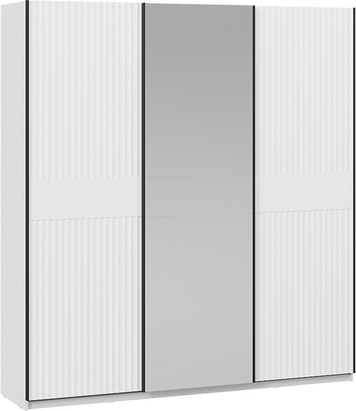 Изображение товара Шкаф-купе ТриЯ  Оскар Тиффани Т2 2100 / 282760 (черный/белый снег/белый софт)